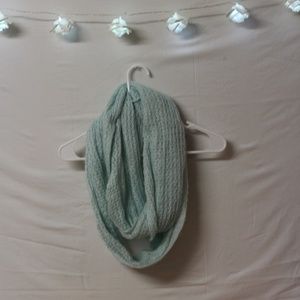 Turquoise Knit Infinity Scarf